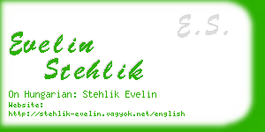 evelin stehlik business card